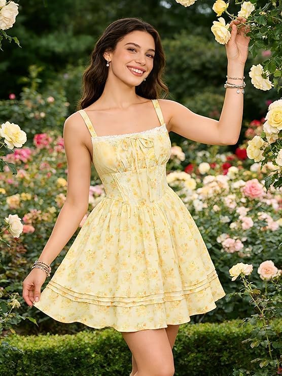 Lily | Airy floral mini dress