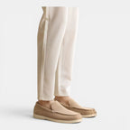 Foxi - Men's Suede Loafers, Frosted Flat Slip-On Shoes