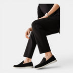 Foxi - Men's Suede Loafers, Frosted Flat Slip-On Shoes