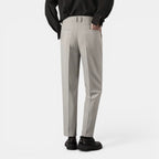 Foxi - Men's Straight-Leg Trousers, Solid Casual Fit