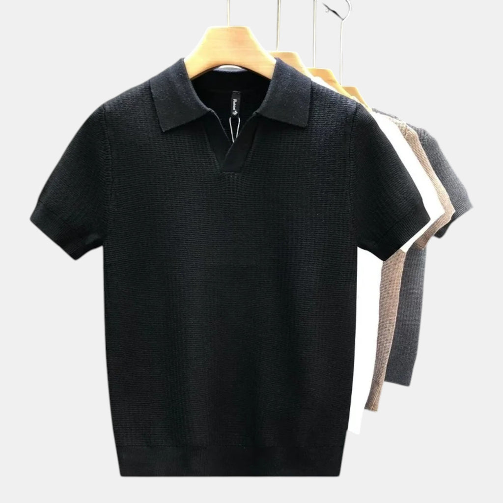 Foxi - Men's Slim Fit Polo Shirt, Cotton Summer Top