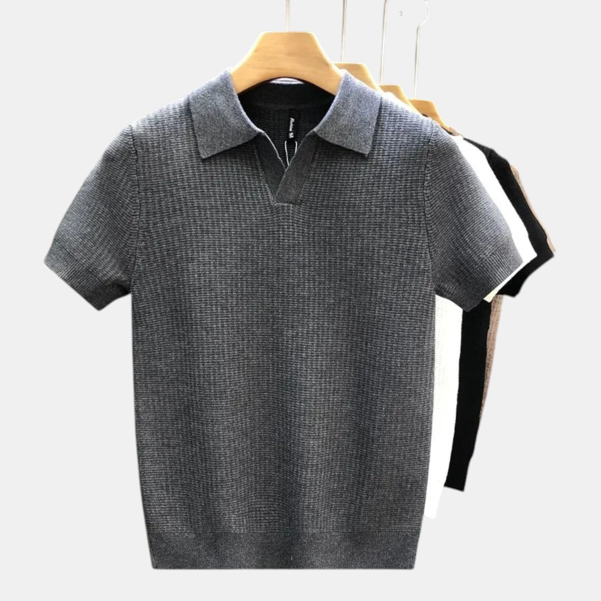 Foxi - Men's Slim Fit Polo Shirt, Cotton Summer Top