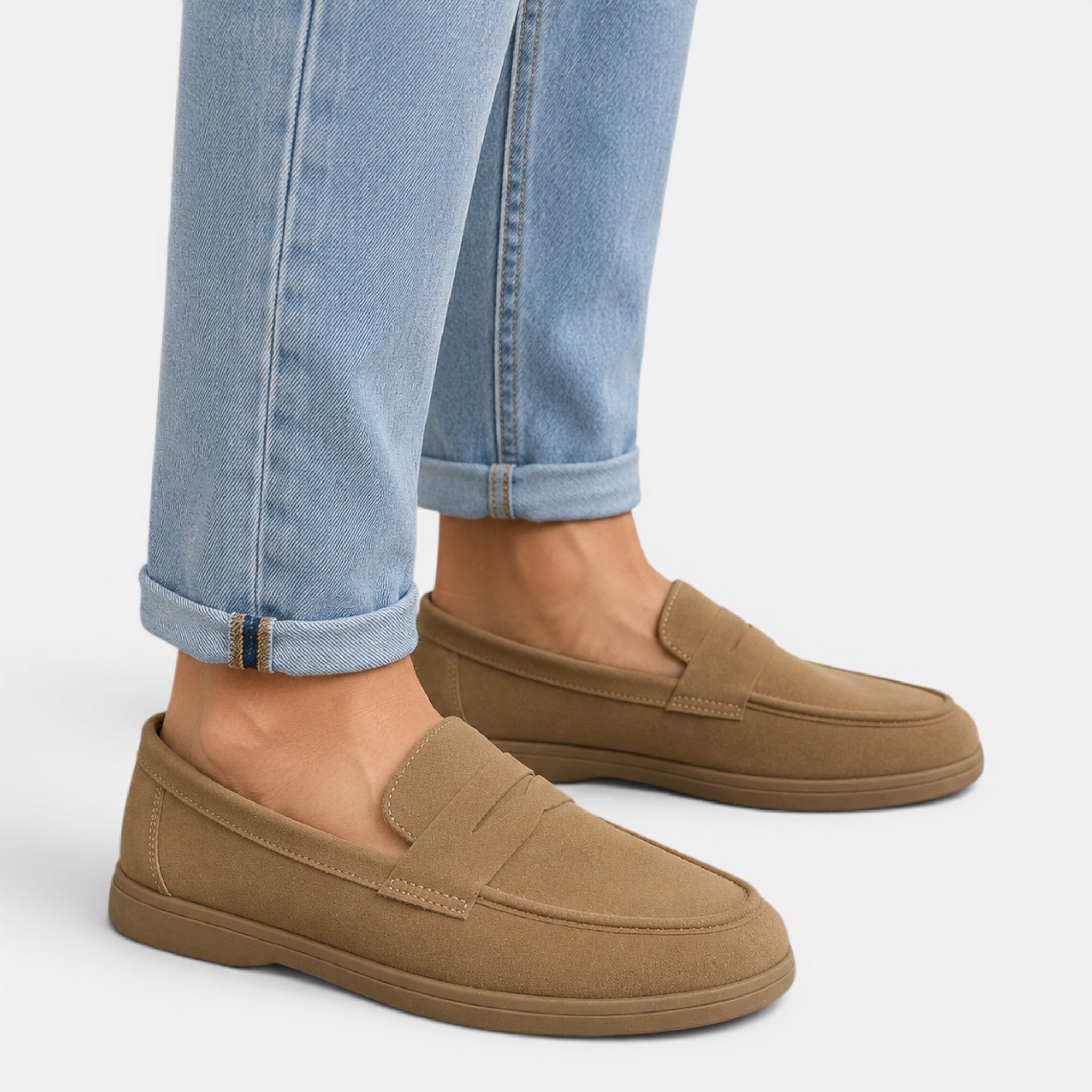 Foxi - Men's Slip-On Loafers, Lightweight Casual Comfort